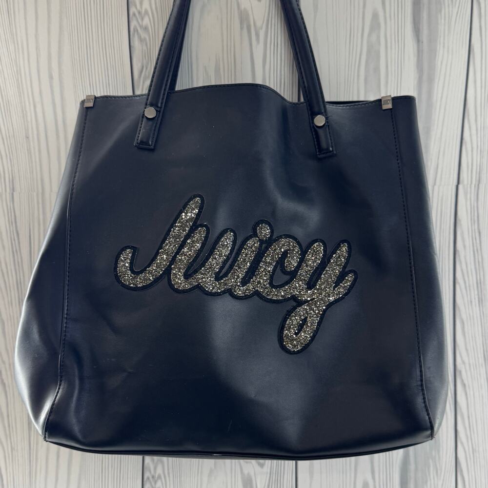 Y2K Large Juicy Purse Tote Adjustable Shoulder Carry Black